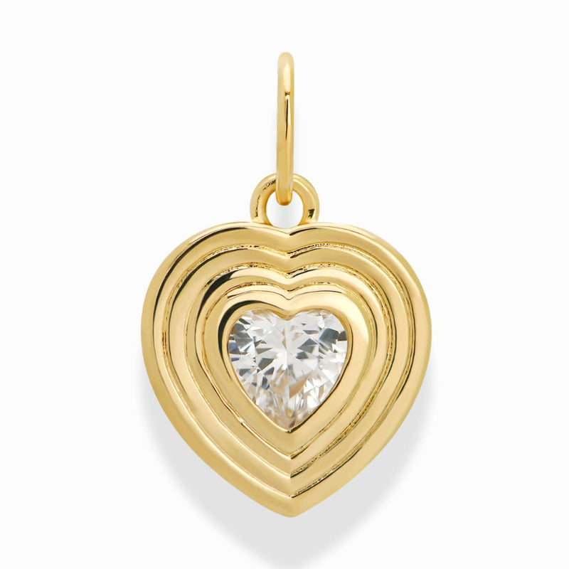 Mod + Jo Carsyn Bezel Heart Charm in Gold