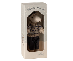 Maileg Winter Mouse with Ski Set - Dad