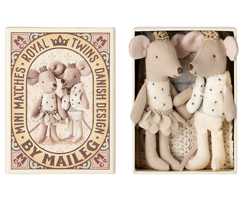 Maileg Royal Twins in a Matchbox