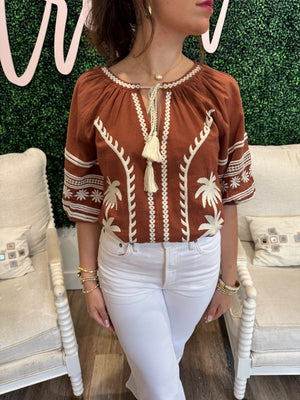 Victoria Dunn Aislinn Blouse in Umber