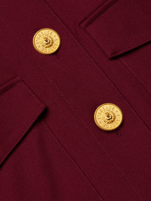 L'Agence Kumi Cropped Jacket in Black Cherry
