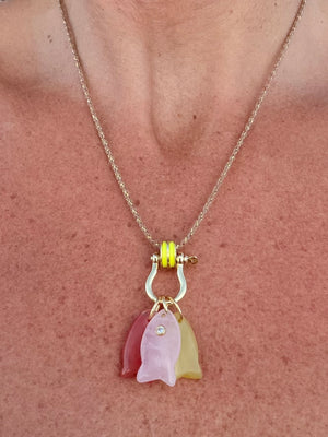 Forever Blythe Lurex Collection Three Little Fish Necklace - Assorted