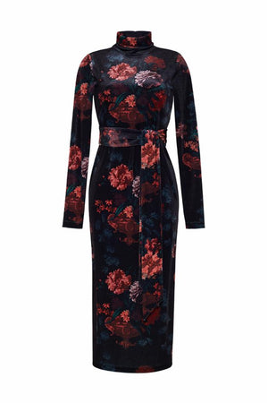 Cara Cara Piper Dress in Eternal Black Flora