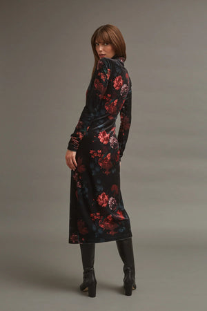 Cara Cara Piper Dress in Eternal Black Flora