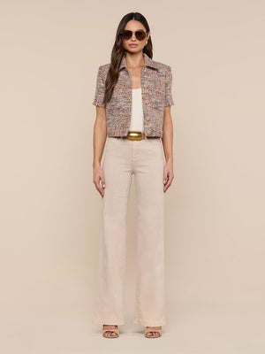 L'Agence Chita Crop Jacket in Rainbow Tweed