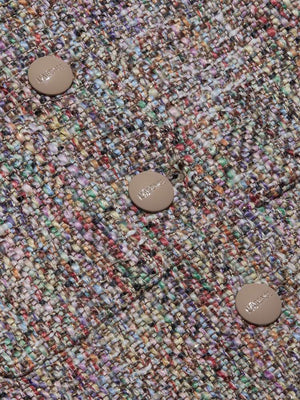 L'Agence Chita Crop Jacket in Rainbow Tweed