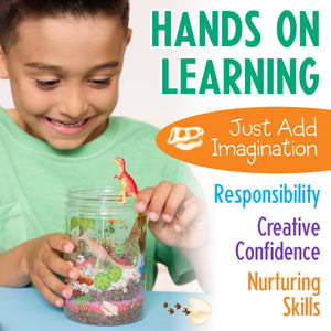 Faber-Castell Grow N' Glow Dinosaur Terrarium DIY Craft Kit for Kids
