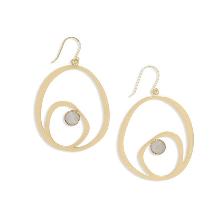 Ever Alice Ellis Earrings in Moonstone