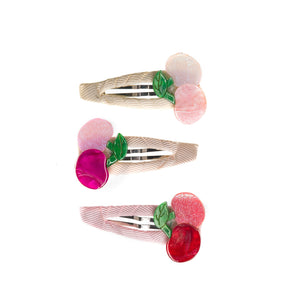 Lilies & Roses Cherry Pink Snap Clips