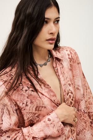 ba&sh Cornelia Shirt in Rose