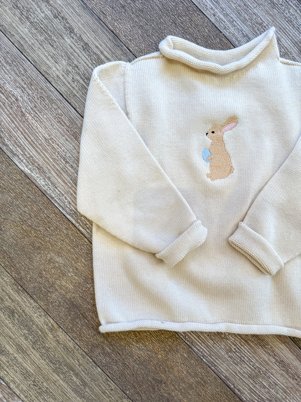A Soft Idea Easter Bunny Sweater in Natural