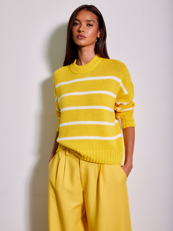 Fifteen Twenty Stripe Sweater in Yellow