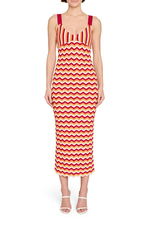 Amanda Uprichard Daquiri Dress in Magenta Multi