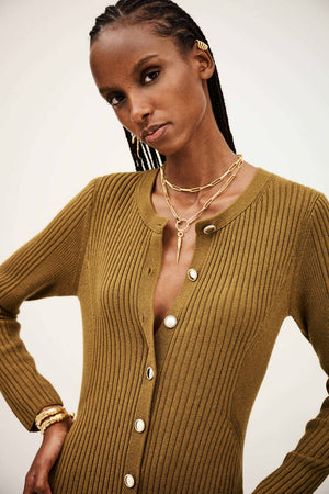 ba&sh Anisa Dress in Bronze