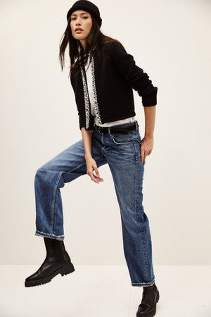 ba&sh Louna Cardigan in Black