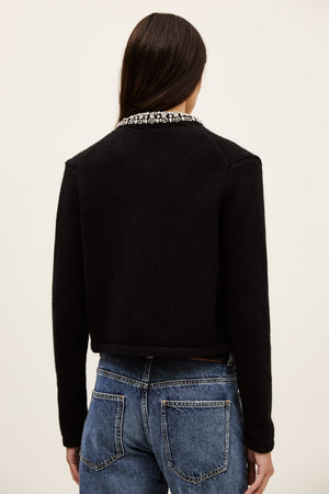 ba&sh Louna Cardigan in Black