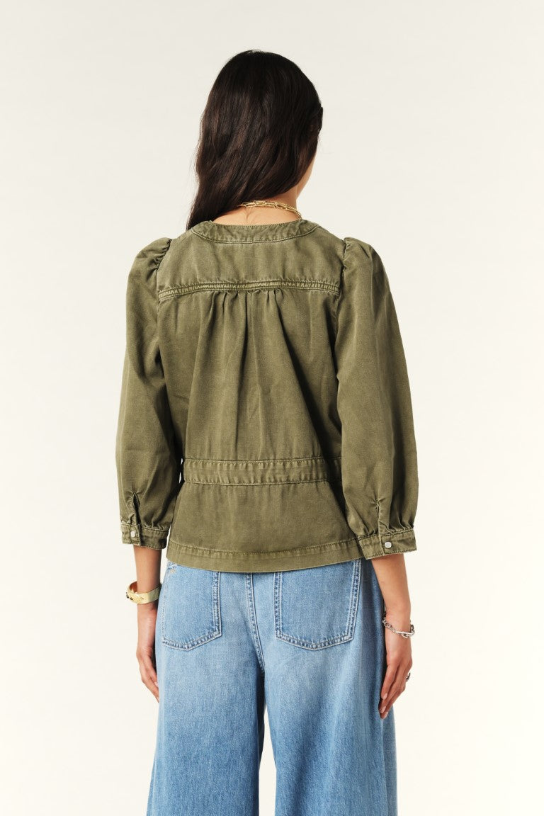 ba&sh Olavina Top in Khaki