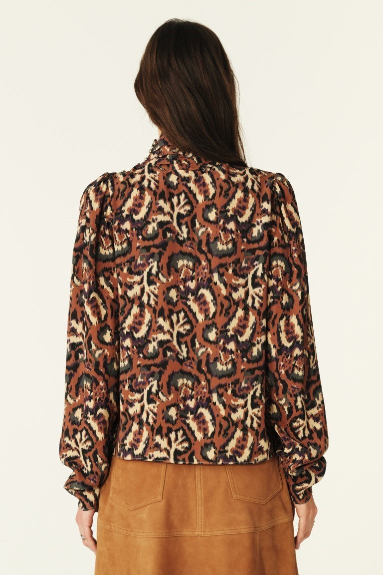 ba&sh Onada Shirt in Ocre Print