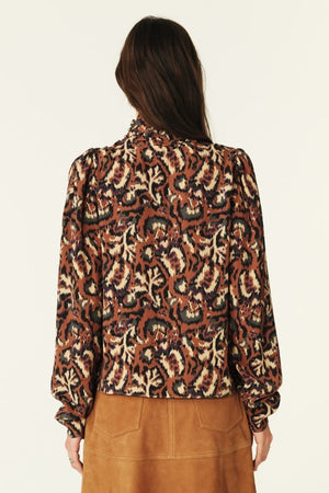 ba&sh Onada Shirt in Ocre Print