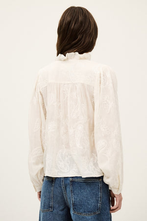 ba&sh Petty Blouse in Ecru