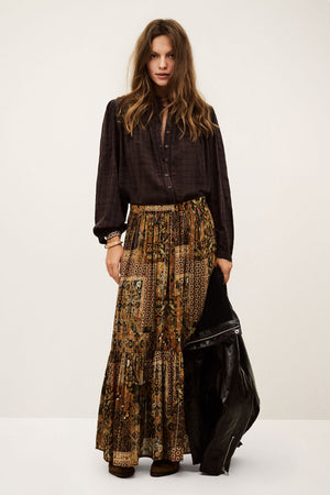 ba&sh Pisca Skirt in Ocre