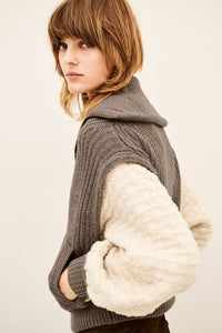 ba&sh Essen Cardigan in Chamois