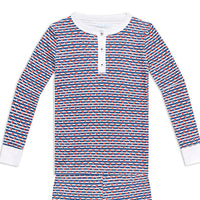 Joy Street Kids Sailor Hearts Pajamas in Navy