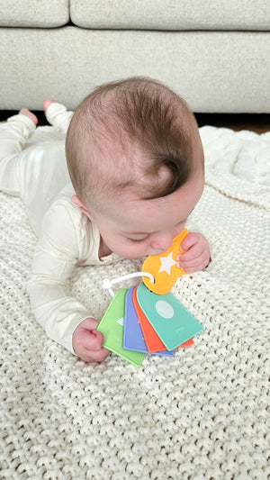 Bannor Toys Silicone Shape Flash Cards Teething Toy