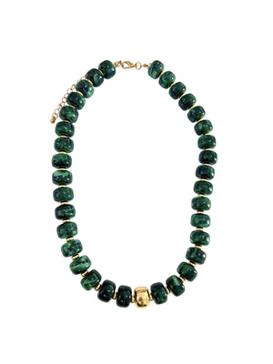 Gemelli - Rachel Chunky Beaded Necklace - Emerald