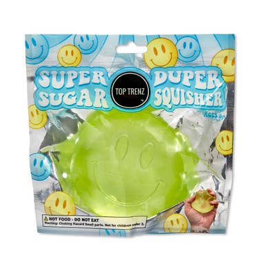 Top Trenz Inc Super Duper Sugar Squisher Toy Happy Face