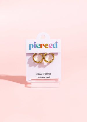 Pierced Rainbow Daisy Huggies