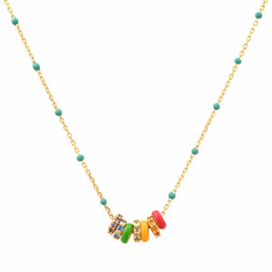 Tai Beaded Chain with Rainbow Rondelles