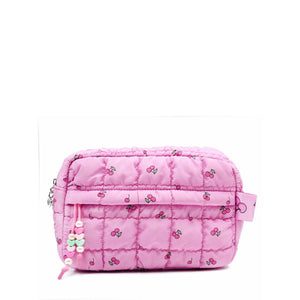 OMG Accessories Quilted Scrunchies Cherry Printed Pouch