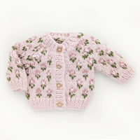 Huggalugs Cardigan in Blush Bitty Blooms