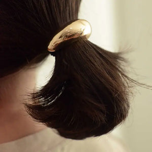 Nar'sha Narrow Crescent Metal Cuff Hair Tie