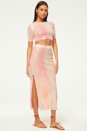 Misa Aisha Skirt in Sequin Ombre