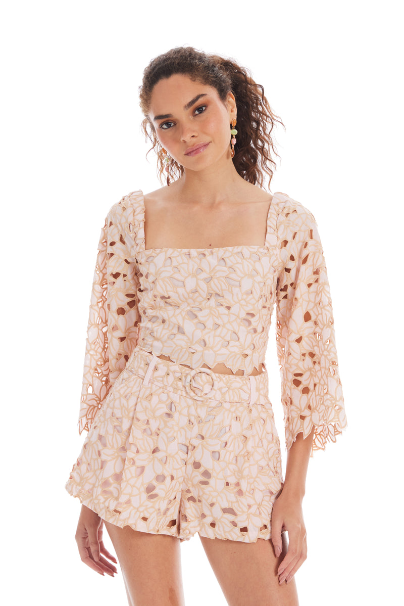 Allison Poppy Top in Blush