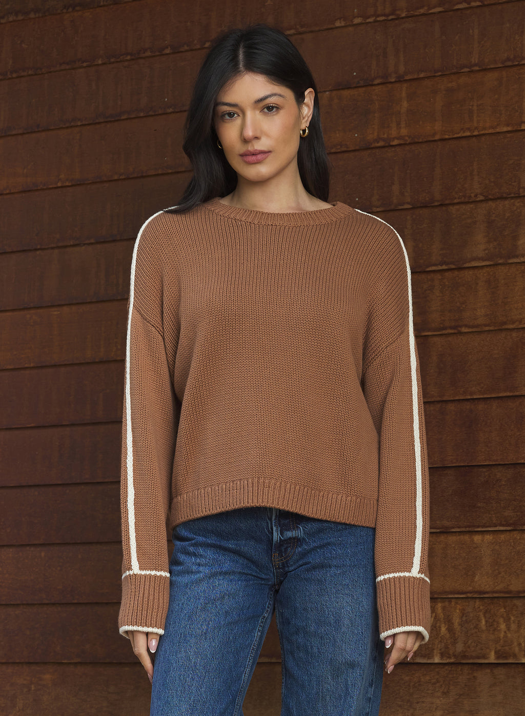Stitches + Stripes Miro Pullover in Camel