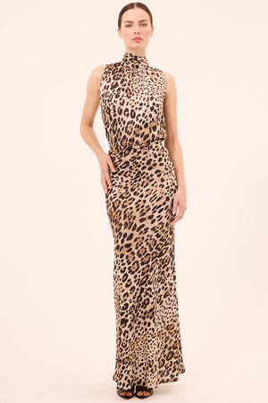 Misa Luka Top in Leopard Print