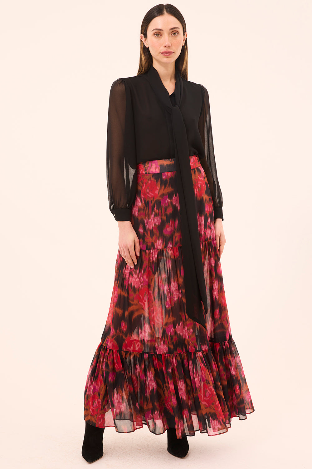 Misa Mavi Skirt in Blur Flora