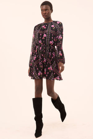 Misa Anthea Dress in Midnight Lattice