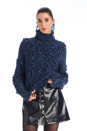 Allison Daphne Sweater in Midnight Space Dye