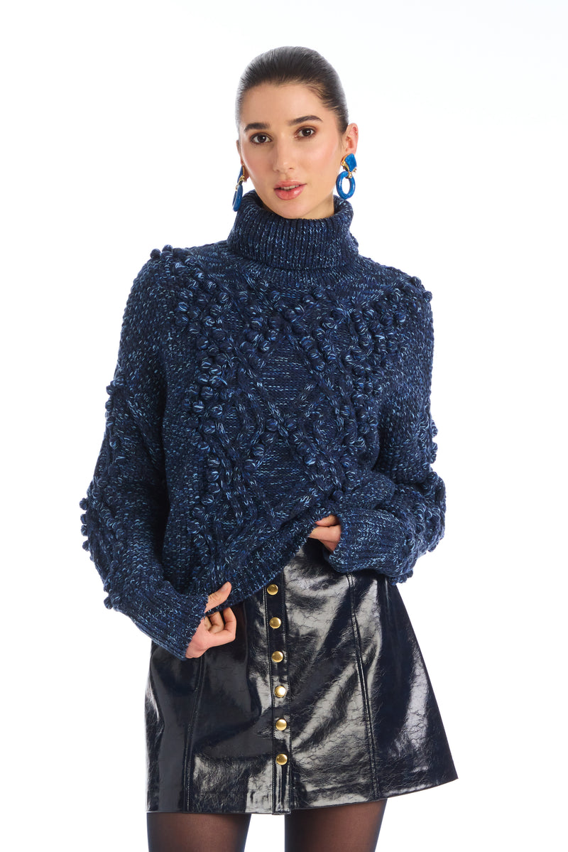 Allison Daphne Sweater in Midnight Space Dye