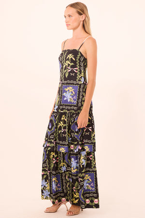 Misa Paulette Dress in Patchwork Butterfly