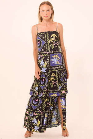 Misa Paulette Dress in Patchwork Butterfly