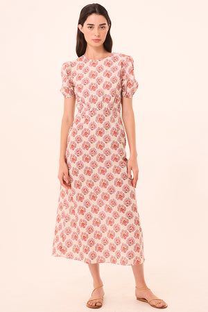 Misa Blanche Dress in Paisley Block
