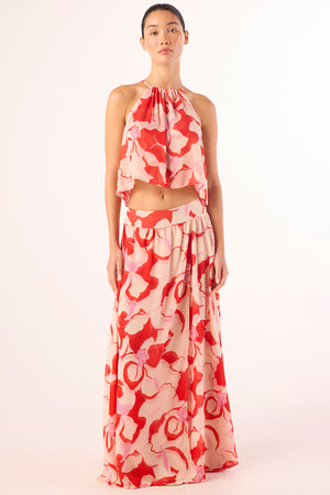 Misa Balena Skirt in Abstract Orchid