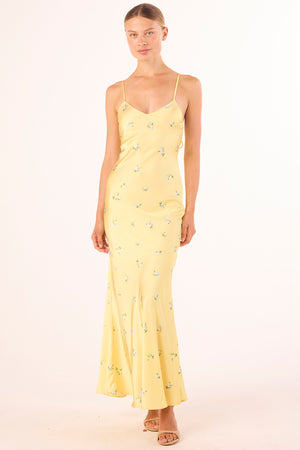 Misa Sariyah Dress in Spaced Ditsy Yellow