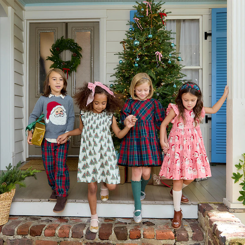 Pink Chicken Boys Oliver Sweater in Santa