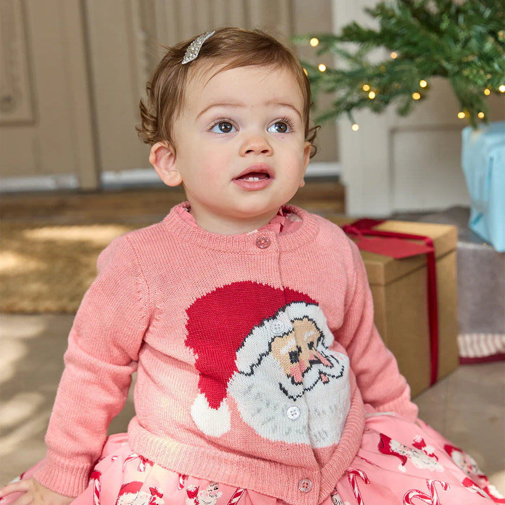 Pink Chicken Baby Girls Maude Sweater in Santa